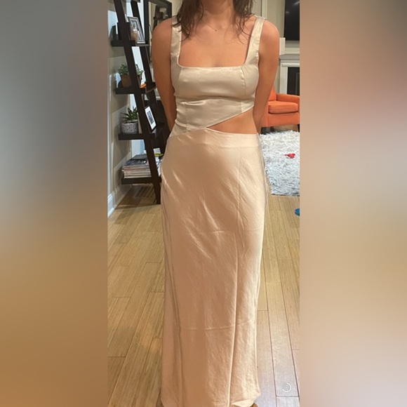 meshki formal dress Elyna Slinky Halter Maxi Dress / Navy | MESHKI main image 1